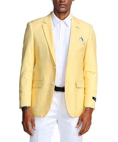 Lemon Slim Fit 2 Button Blazer PaulMalone.com Suits - Paul Malone.com