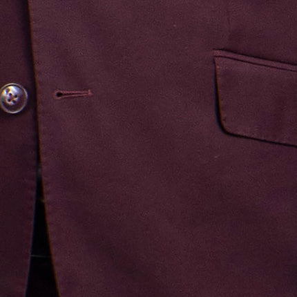 Burgundy 3-piece Wool Suit with Vest ZeGarie Suits - Paul Malone.com