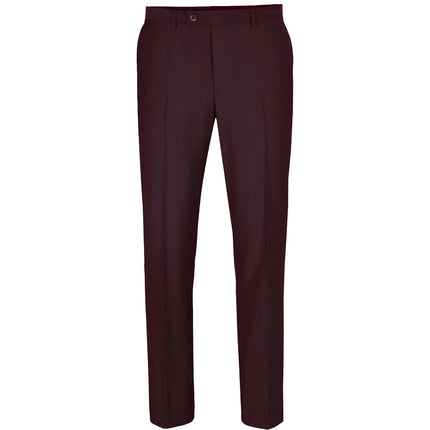 Burgundy 3-piece Wool Suit with Vest ZeGarie Suits - Paul Malone.com