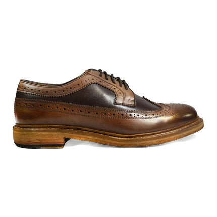 MALDON Tobacco Brown Full Brogue Leather Oxfords Paul Malone Shoes - Paul Malone.com