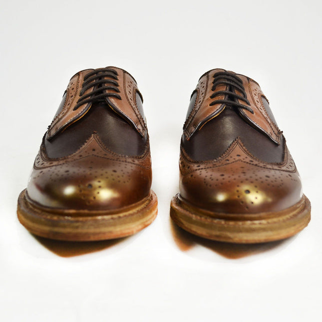 MALDON Tobacco Brown Full Brogue Leather Oxfords Paul Malone Shoes - Paul Malone.com