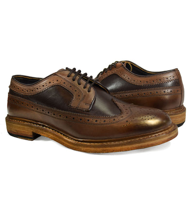 MALDON Tobacco Brown Full Brogue Leather Oxfords Paul Malone Shoes - Paul Malone.com