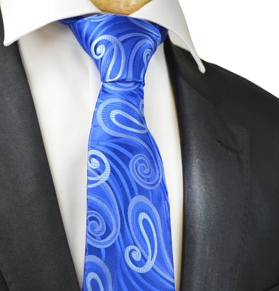 Blue Wild Paisley Design Tie Paul Malone Ties - Paul Malone.com