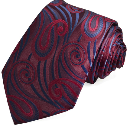 Wine Red Wild Paisley Design Tie Paul Malone Ties - Paul Malone.com