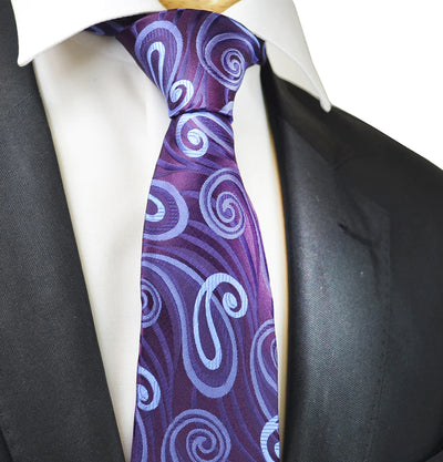 Purple Wild Paisley Design Tie Paul Malone Ties - Paul Malone.com