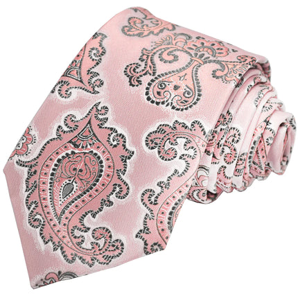 Light Pink Formal Paisley Necktie Paul Malone Ties - Paul Malone.com