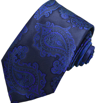 Royal Blue Formal Paisley Necktie Paul Malone Ties - Paul Malone.com