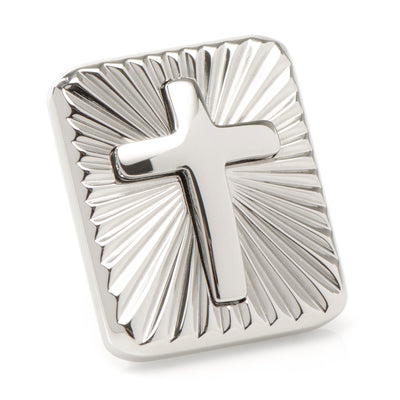Stainless Steel Radiant Cross Lapel Pin Ox and Bull Trading Co. Lapel Pin - Paul Malone.com