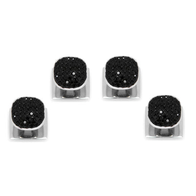 Stainless Steel with Black Pave Crystal Studs Ox and Bull Trading Co. Studs - Paul Malone.com