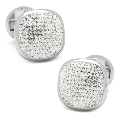 White Pave Crystal Cufflinks Ox and Bull Trading Co. Cufflinks - Paul Malone.com