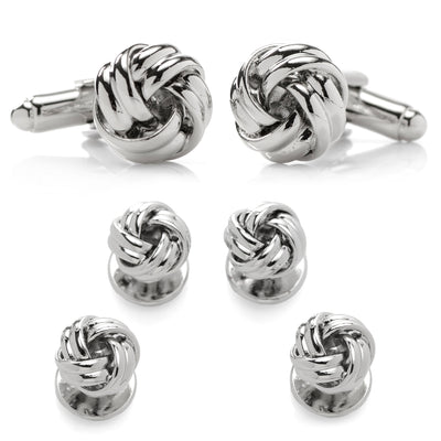 Silver Knot Stud Set Ox and Bull Trading Co. Stud Set - Paul Malone.com