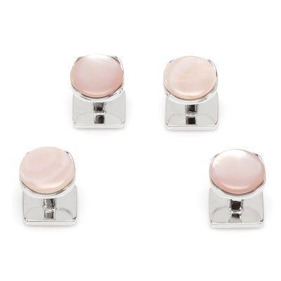 Sterling Silver Classic Formal Pink Mother of Pearl Studs Ox and Bull Trading Co. Studs - Paul Malone.com
