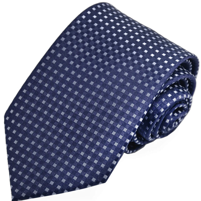 Navy Blue Classic Diamond Patterned Tie Paul Malone Ties - Paul Malone.com