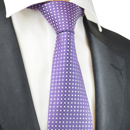 Purple Classic Diamond Patterned Tie Paul Malone Ties - Paul Malone.com