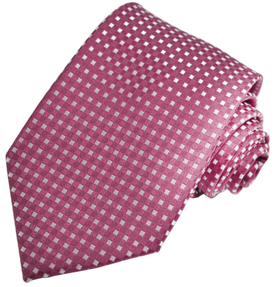 Pink Classic Diamond Patterned Tie Paul Malone Ties - Paul Malone.com