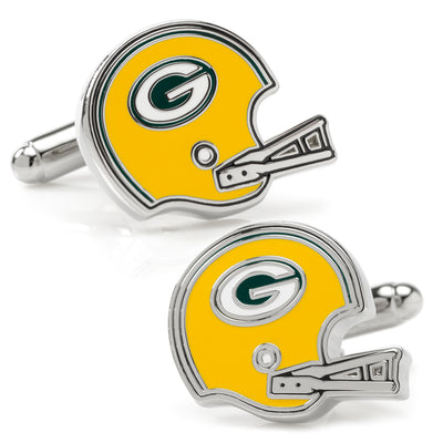 Retro Green Bay Packers Helmet Cufflinks NFL Cufflinks - Paul Malone.com