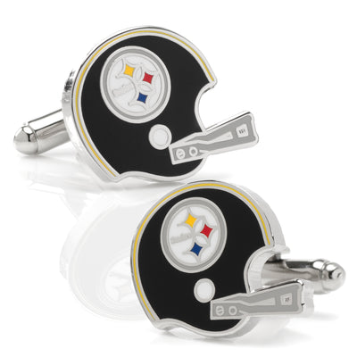 Retro Pittsburgh Steelers Helmet Cufflinks NFL Cufflinks - Paul Malone.com