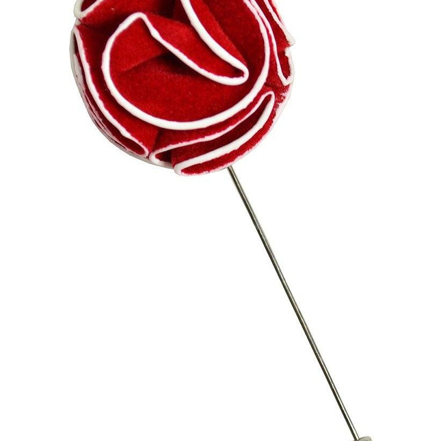 Red and White Lapel Flower Paul Malone Lapel Flower - Paul Malone.com