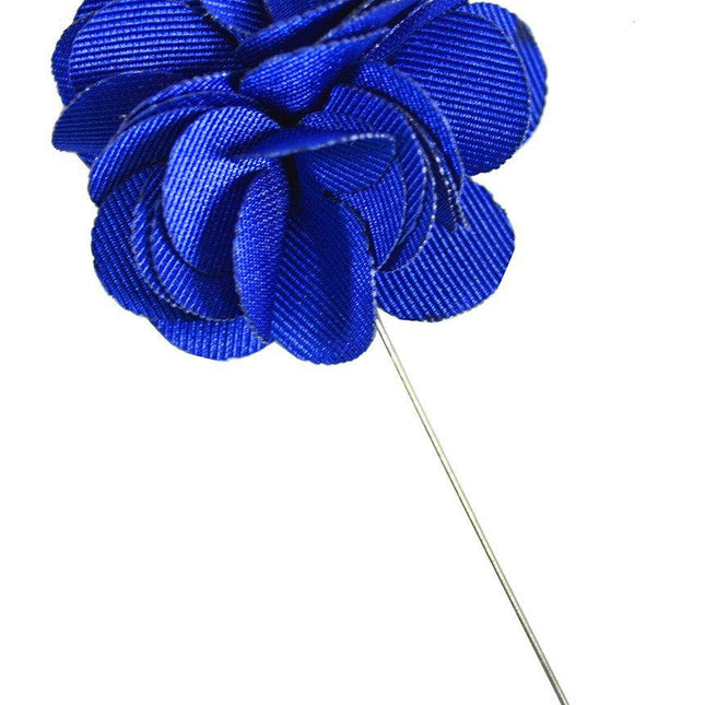Solid Blue Lapel Flower Paul Malone Lapel Flower - Paul Malone.com