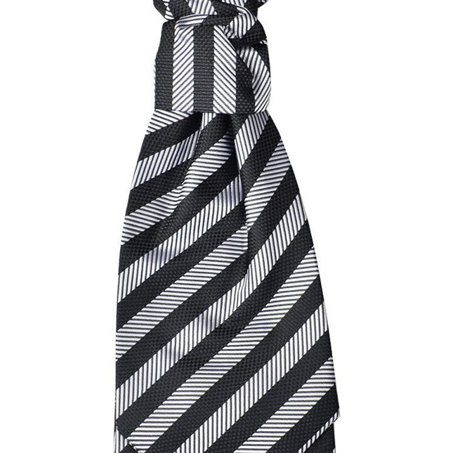 Black and Silver Cravat Paul Malone Cravat - Paul Malone.com