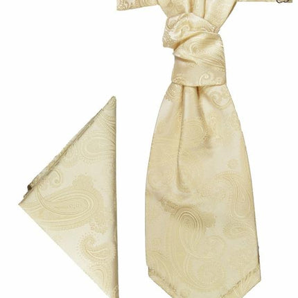 Champagne Cravat and Pocket Square Set Paul Malone Cravat - Paul Malone.com