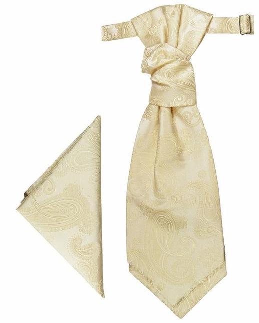 Champagne Cravat and Pocket Square Set Paul Malone Cravat - Paul Malone.com