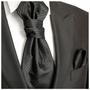 Black Cravat and Pocket Square Set Paul Malone Cravat - Paul Malone.com
