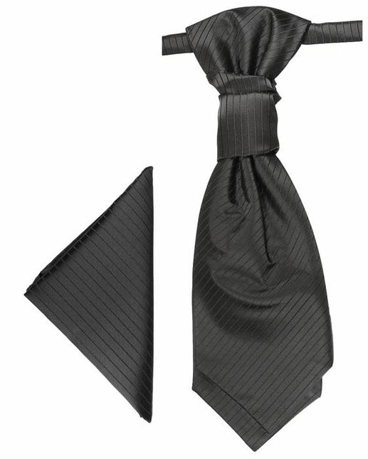 Black Cravat and Pocket Square Set Paul Malone Cravat - Paul Malone.com
