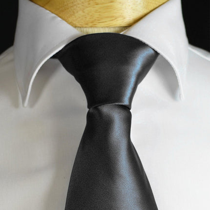 Solid Black Necktie and Pocket Square Vittorio Farina Ties - Paul Malone.com