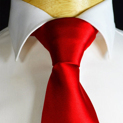 Solid Bright Red Men's Necktie Paul Malone Ties - Paul Malone.com