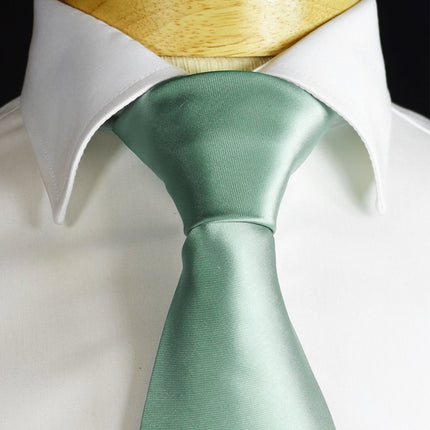 Solid Mint Necktie and Pocket Square Paul Malone Ties - Paul Malone.com