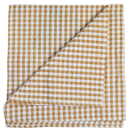 Brown Checkered Cotton Pocket Square Paul Malone Pocket Square - Paul Malone.com