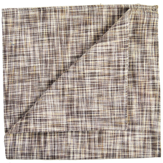 Tan Patterned Cotton/Linen Blend Necktie Paul Malone Ties - Paul Malone.com
