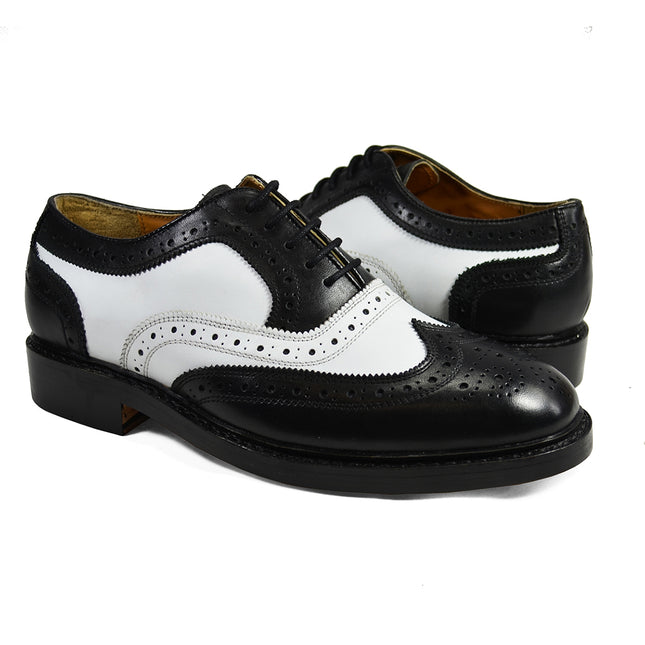 PETER Black and White Leather Spectators by Paul Malone Paul Malone Shoes - Paul Malone.com