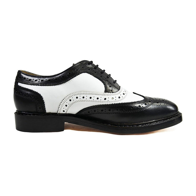 PETER Black and White Leather Spectators by Paul Malone Paul Malone Shoes - Paul Malone.com