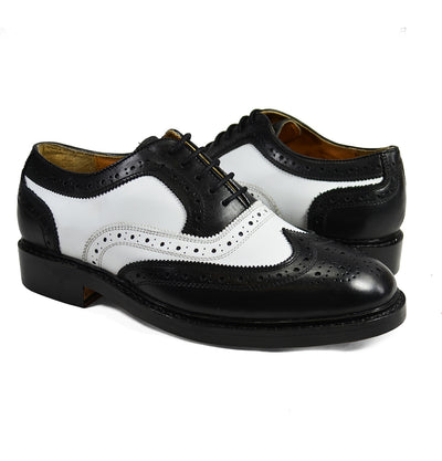 PETER Black and White Leather Spectators by Paul Malone Paul Malone Shoes - Paul Malone.com