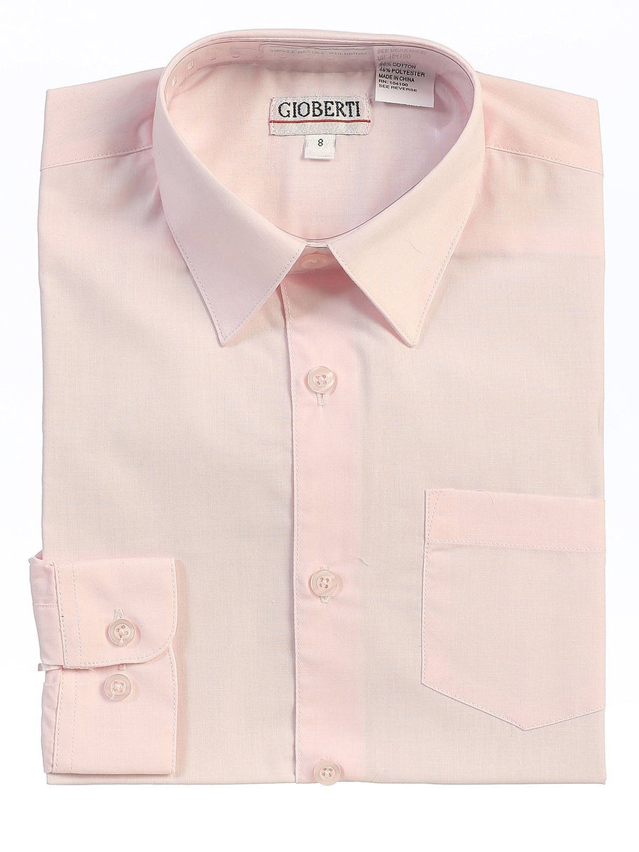 Classic Pink Boys Dress Shirt | Paul Malone