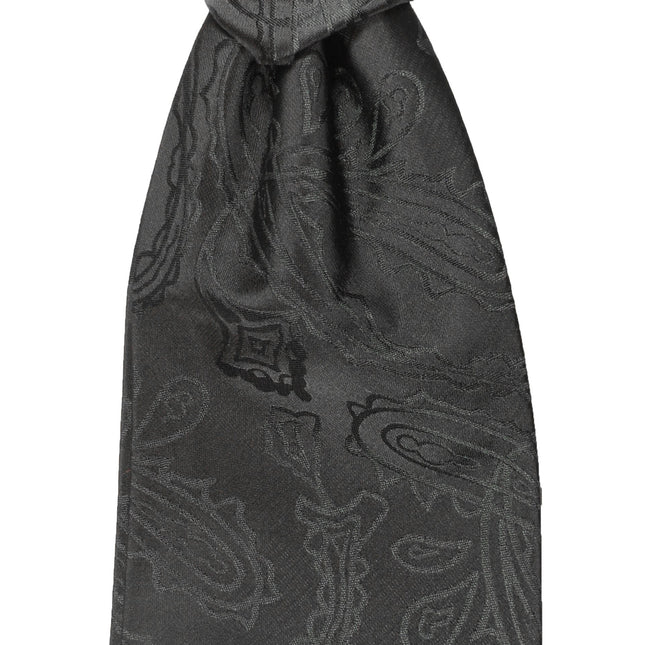 Black Paisley Formal Cravat Paul Malone Cravat - Paul Malone.com