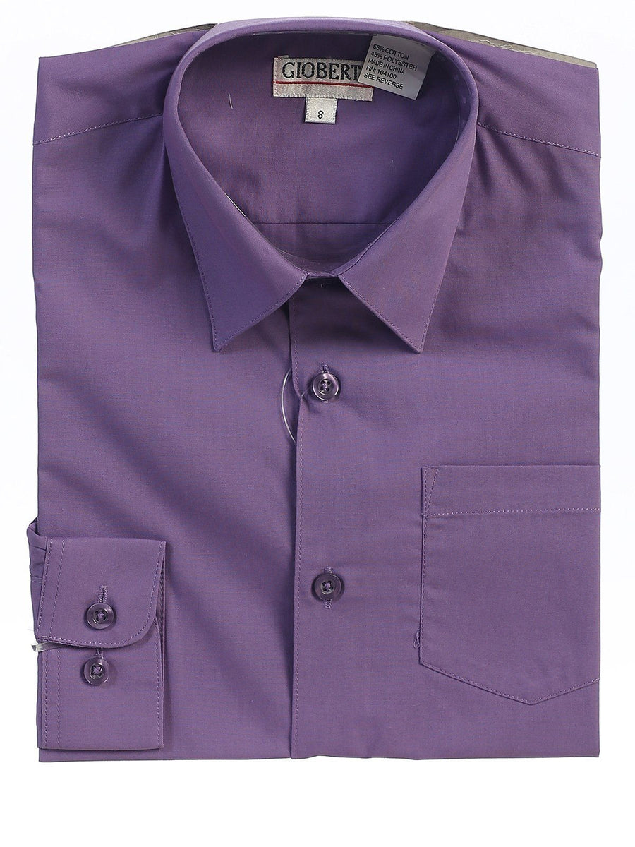 Classic Purple Boys Dress Shirt | Paul Malone