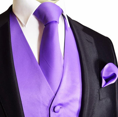 Solid Violet Tuxedo Vest Set Brand Q Vest - Paul Malone.com