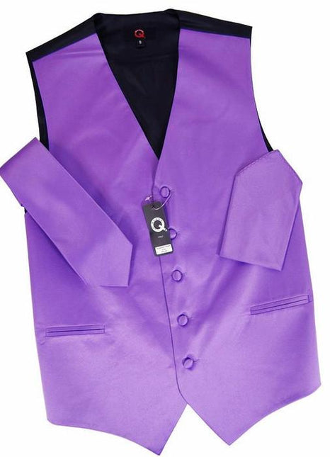 Solid Violet Tuxedo Vest Set Brand Q Vest - Paul Malone.com
