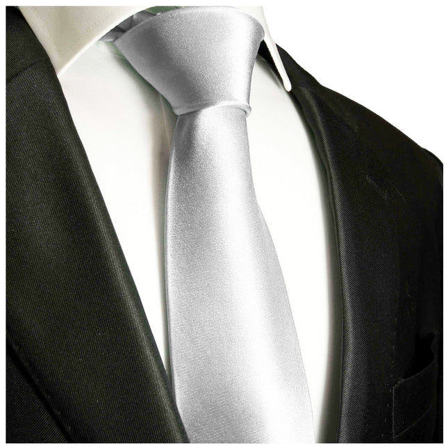 Solid White Boys pre-tied Zipper Tie Brand Q Ties - Paul Malone.com
