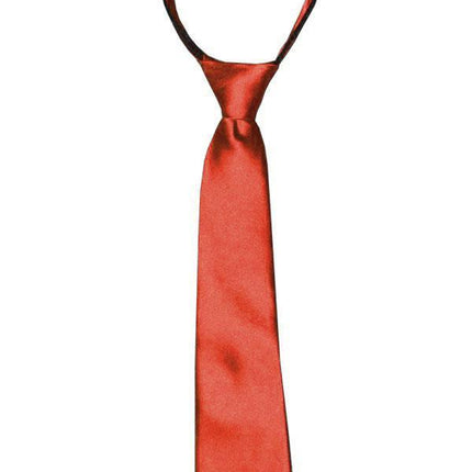 Solid Bittersweet Boys Zipper Tie Brand Q Ties - Paul Malone.com