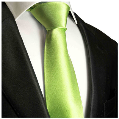 Solid Lime Green Boys Zipper Tie Brand Q Ties - Paul Malone.com
