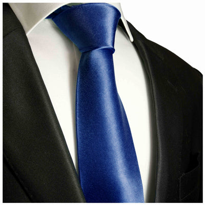 Solid Navy Blue Boys Zipper Tie Brand Q Ties - Paul Malone.com