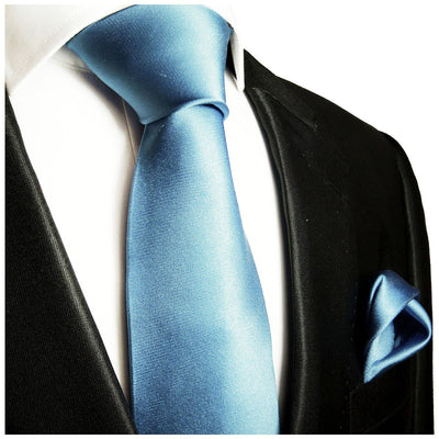 Baby Blue Necktie and Pocket Square Paul Malone Ties - Paul Malone.com