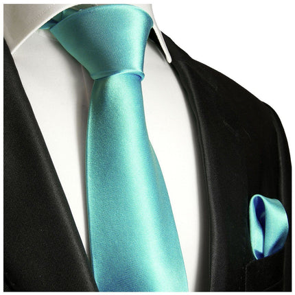 Moonlight Jade Necktie and Pocket Square Paul Malone Ties - Paul Malone.com