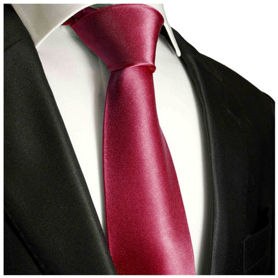 Solid Ruby Red Boys Zipper Tie Brand Q Ties - Paul Malone.com