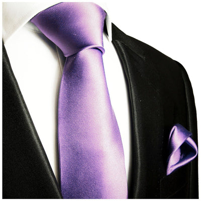 Persian Violet Necktie and Pocket Square Paul Malone Ties - Paul Malone.com