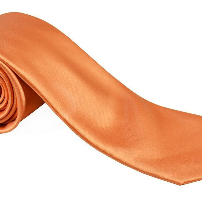 Coral Gold Necktie and Pocket Square Paul Malone Ties - Paul Malone.com